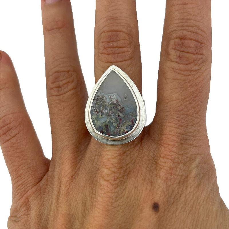 Moss Agate Ring - Size 8.5 Stone Rings Vikse Designs 