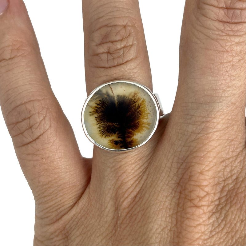 Dendritic Agate Ring - Size 7 Stone Rings Vikse Designs 