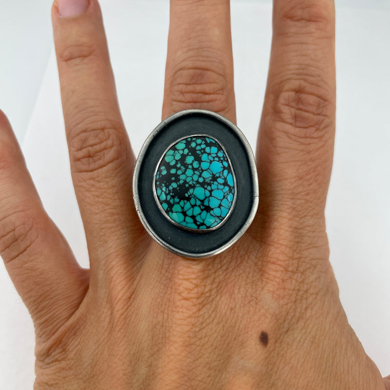 Hubei Turquoise Ring - Size 7.75 Stone Rings Vikse Designs 