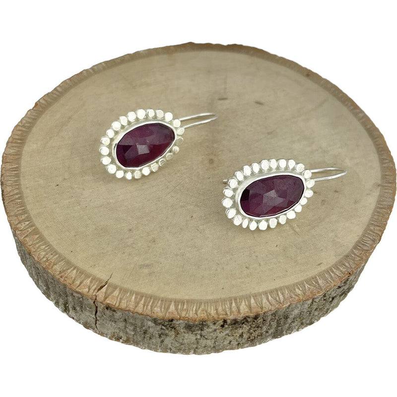 Pink Sapphire Earrings Stone Earrings Vikse Designs 
