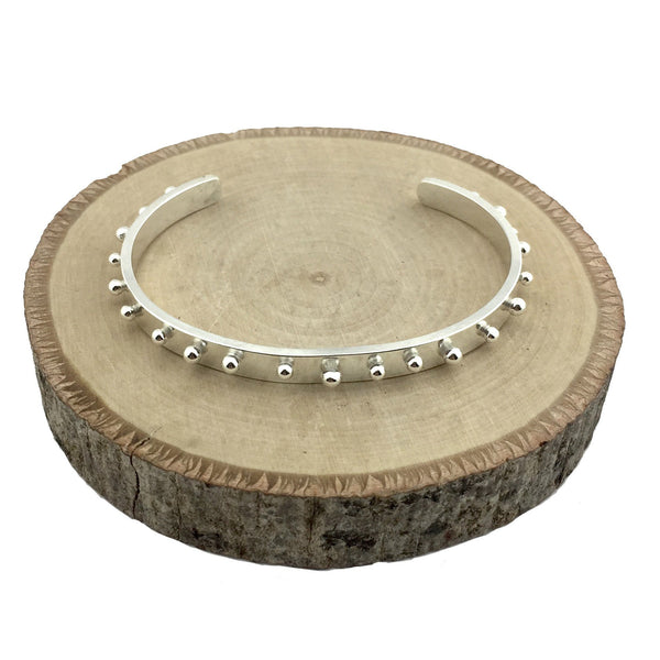 Sterling Silver Dots Cuff Bracelets Vikse Designs 