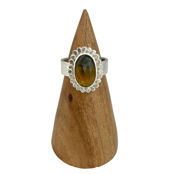 Yellow and Green Sapphire Ring - Size 9 Stone Rings Vikse Designs 