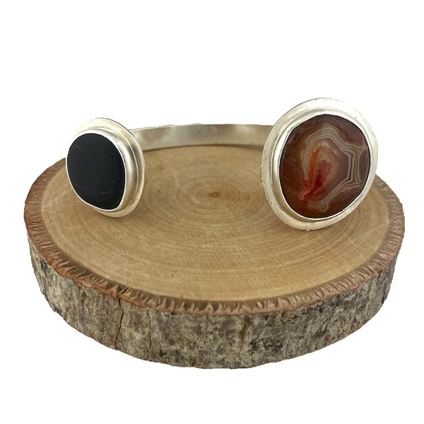 Agate and Basalt Bracelet Bracelets Vikse Designs 