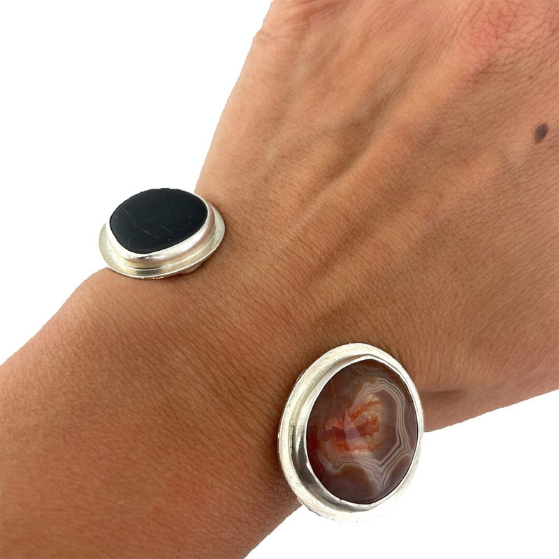 Agate and Basalt Bracelet Bracelets Vikse Designs 