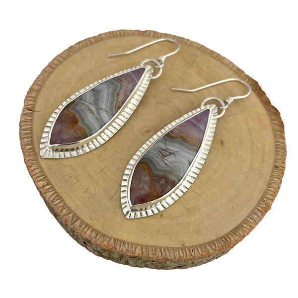 Amethyst and Agate Earrings Stone Earrings Vikse Designs 