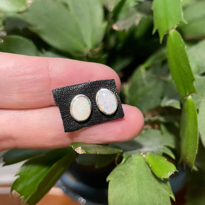 Australian Opal Earrings Stone Earrings Vikse Designs 