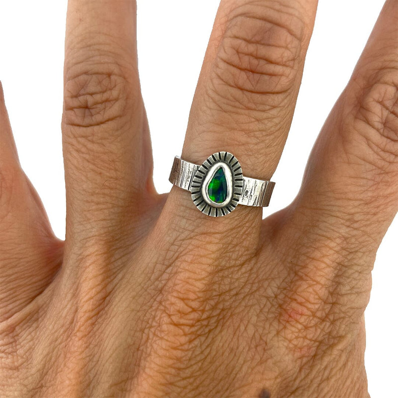 Australian Opal Ring - Size 7.25 Stone Rings Vikse Designs 