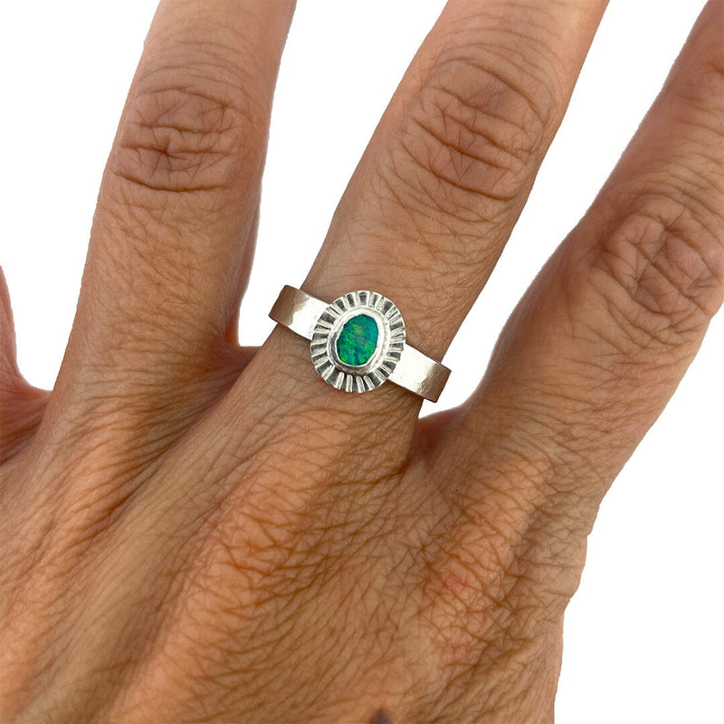 Australian Opal Ring - Size 8 Stone Rings Vikse Designs 