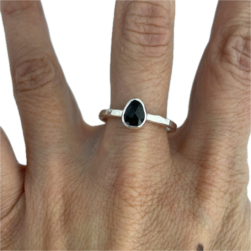 Black Spinel Ring - Size 10 Stone Rings Vikse Designs 