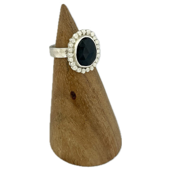 Black Spinel Ring - Size 6.5 Stone Rings Vikse Designs 