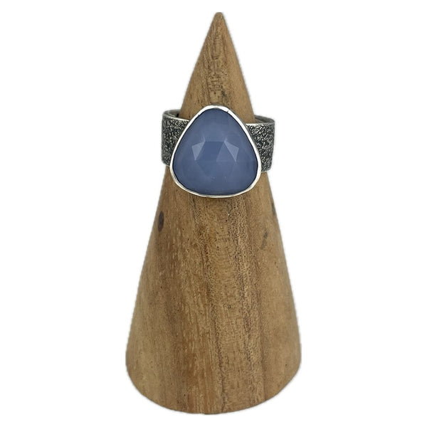 Blue Chalcedony Ring - Size 8.5 Stone Rings Vikse Designs 