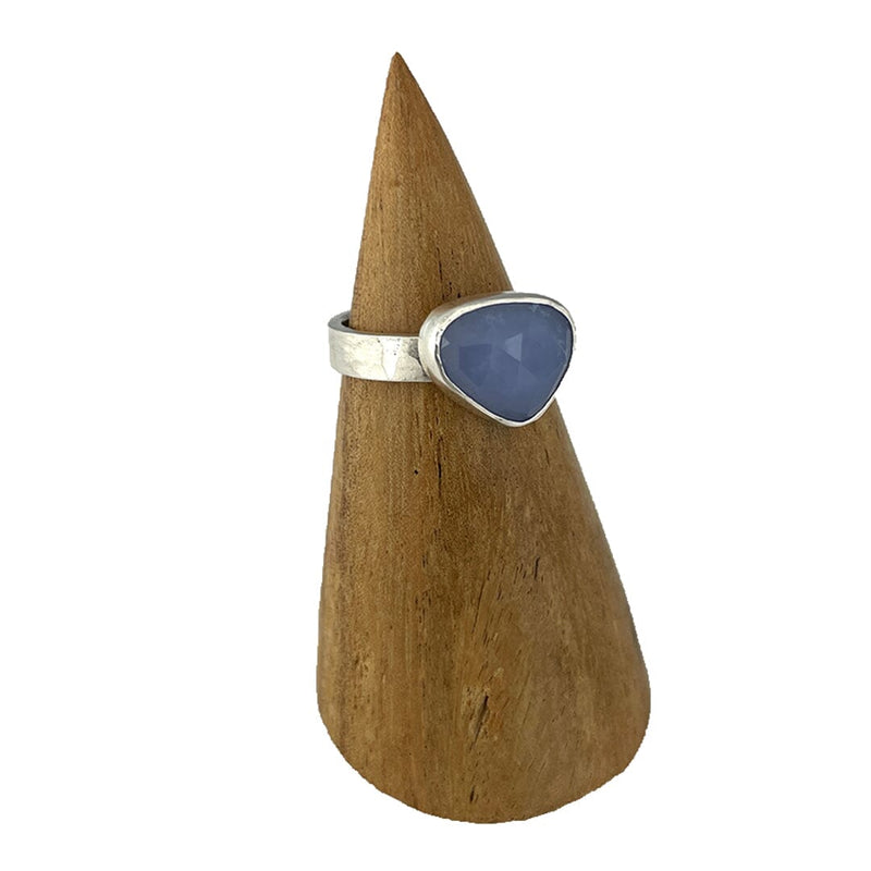 Blue Chalcedony Ring - Size 8.5 Stone Rings Vikse Designs 
