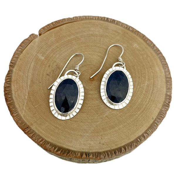 Blue Sapphire Earrings Stone Earrings Vikse Designs 