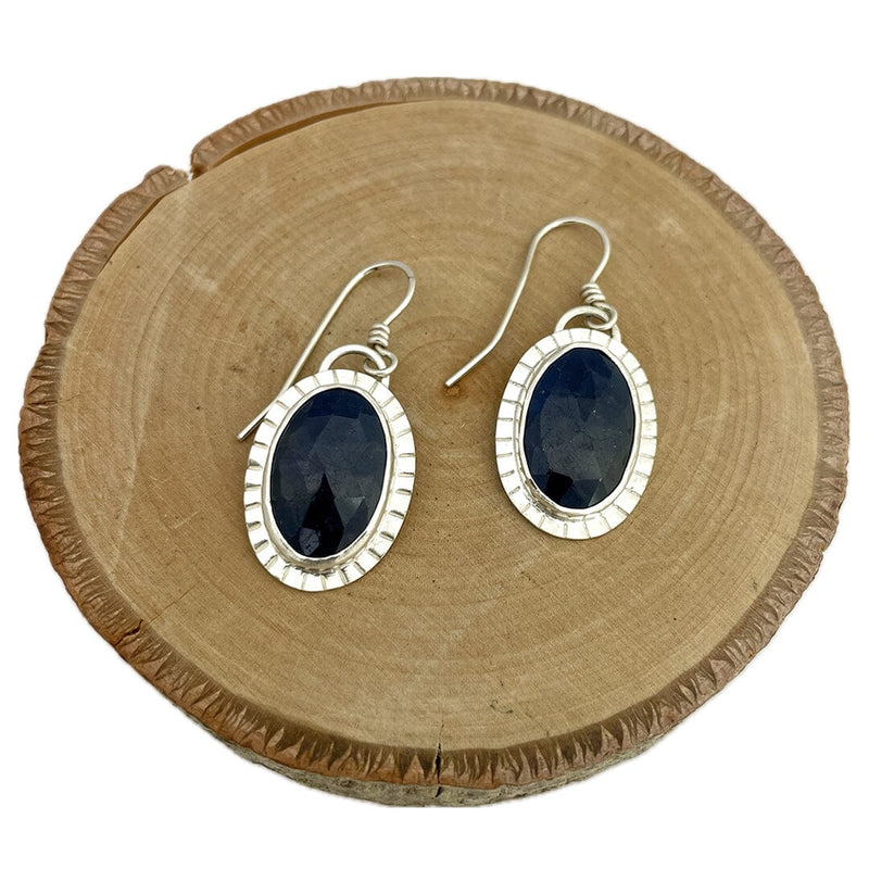 Blue Sapphire Earrings Stone Earrings Vikse Designs 