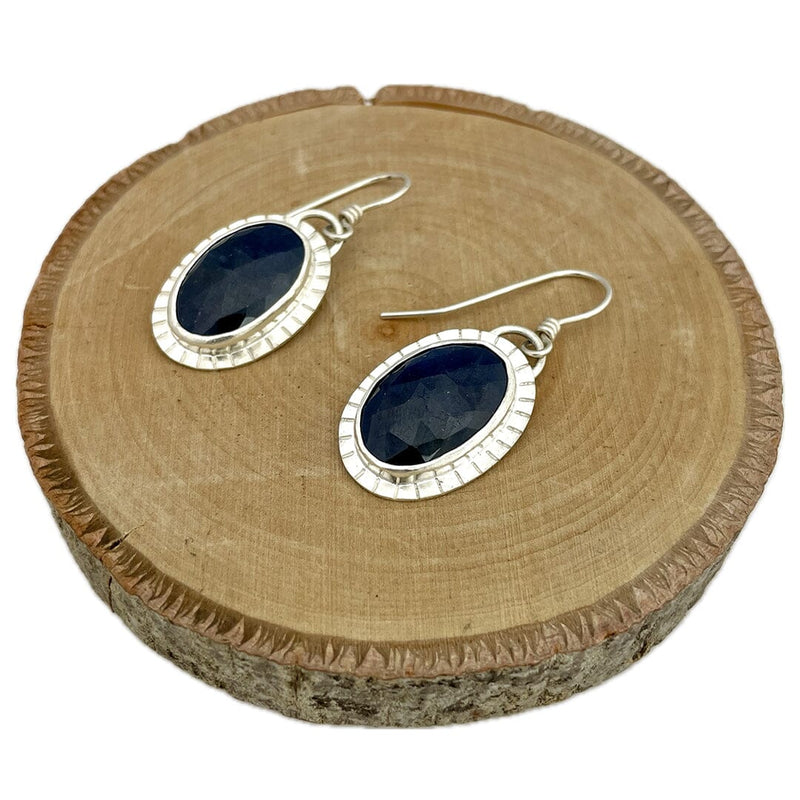 Blue Sapphire Earrings Stone Earrings Vikse Designs 