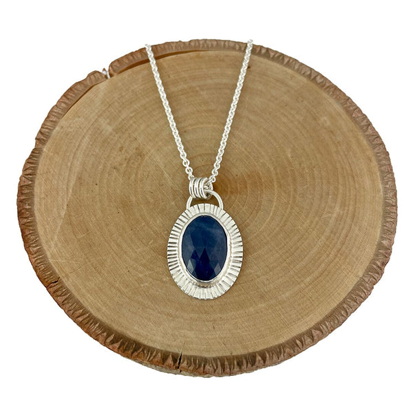 Blue Sapphire Necklace Necklaces Vikse Designs 