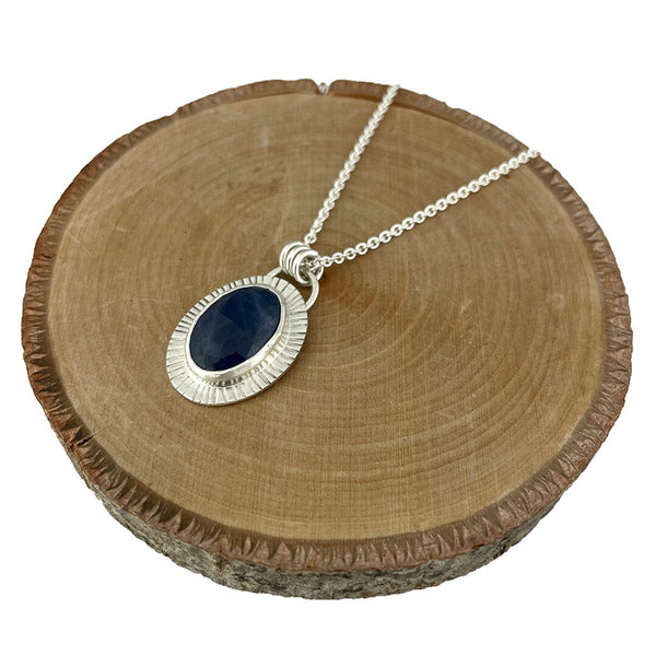 Blue Sapphire Necklace Necklaces Vikse Designs 