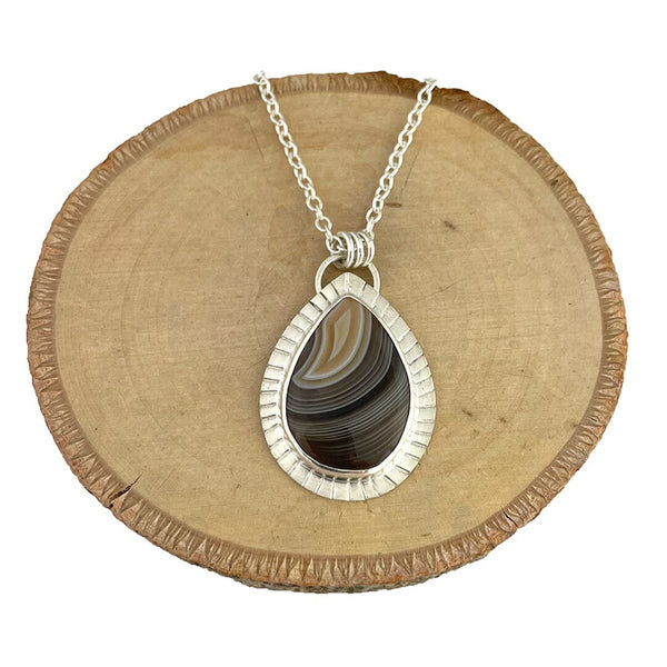 Botswana Agate Necklace Necklace Vikse Designs 