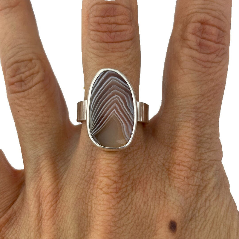 Botswana Agate Ring - Size 10.25 Stone Rings Vikse Designs 