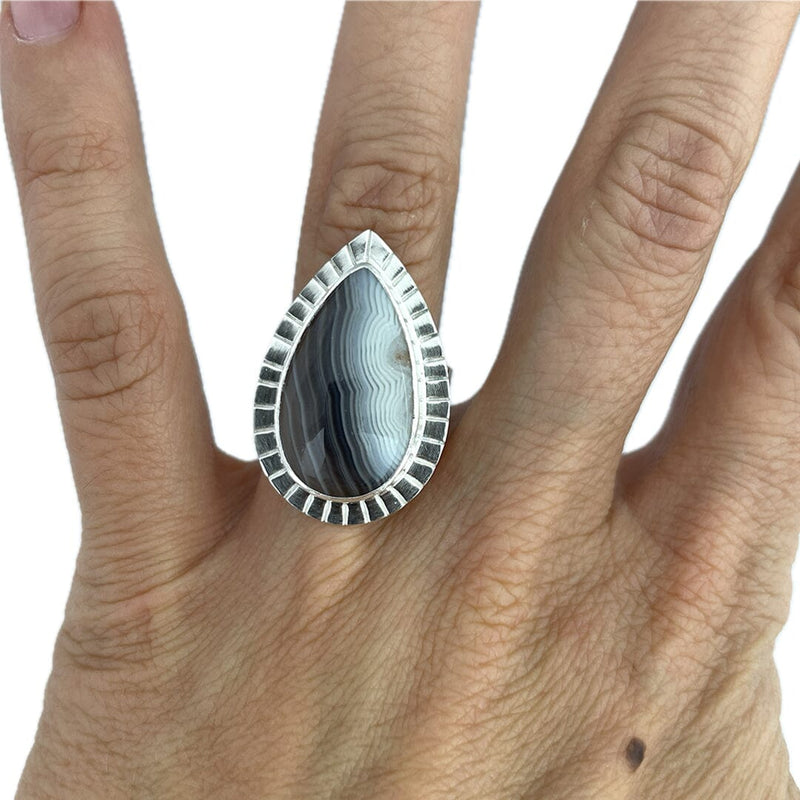 Botswana Agate Ring - Size 6.25 Stone Rings Vikse Designs 