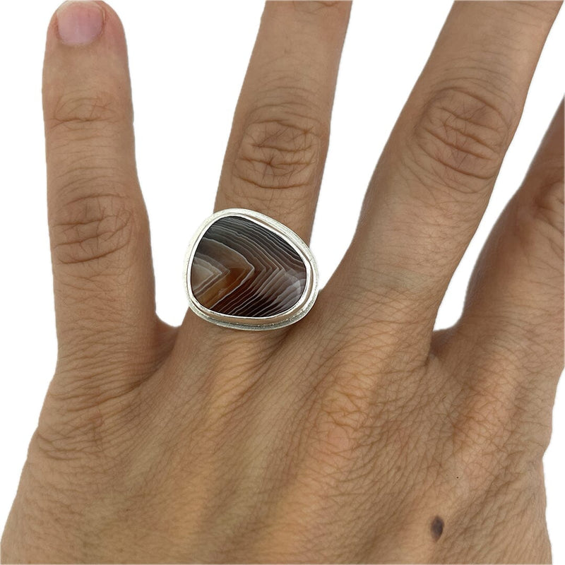 Botswana Agate Ring - Size 6.75 Vikse Designs 