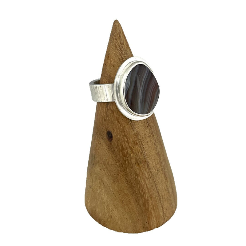 Botswana Agate Ring - Size 7.5 Stone Rings Vikse Designs 