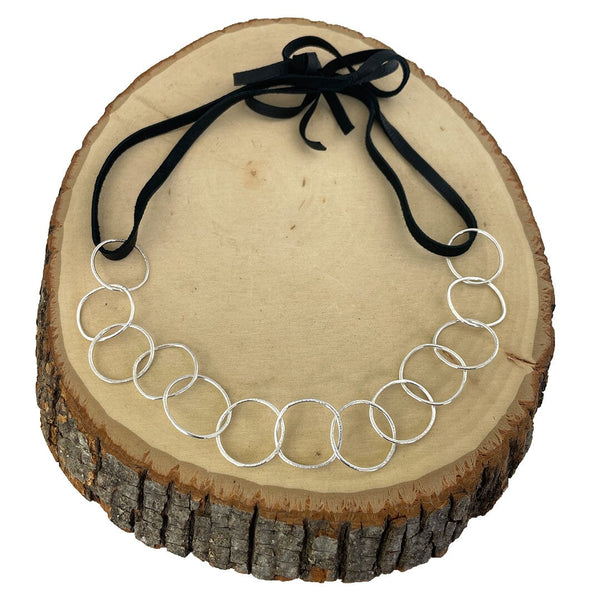 Chain and Leather Necklace Necklaces Vikse Designs 