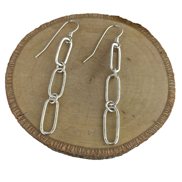 Chain Earrings Silver Earrings Vikse Designs 
