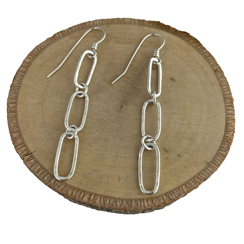 Chain Earrings Silver Earrings Vikse Designs 