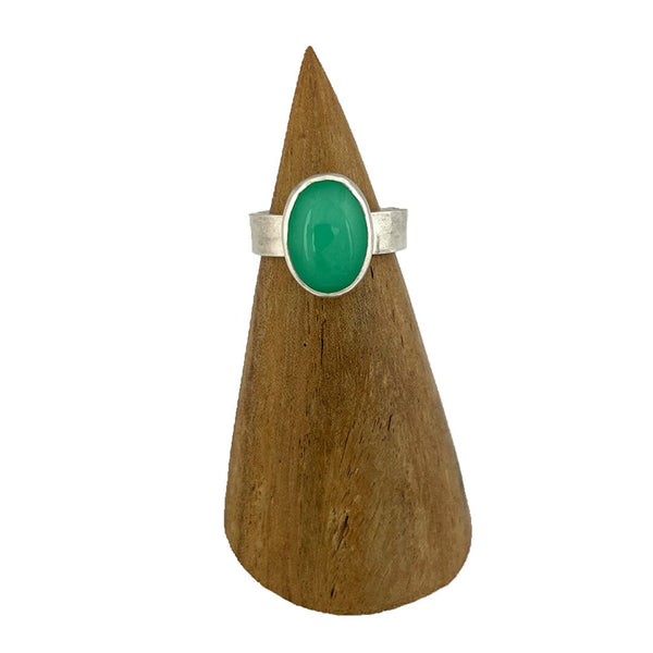Chrysoprase Ring - Size 7.25 Stone Rings Vikse Designs 