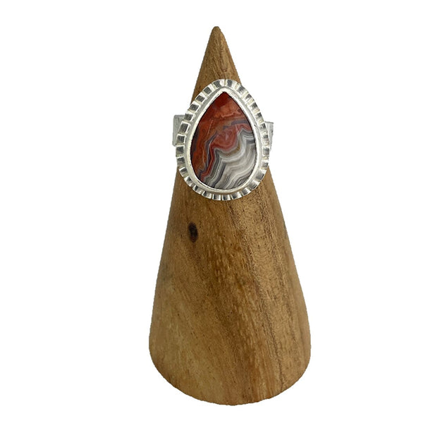 Crazy Lace Agate Ring - Size 6.25 Stone Rings Vikse Designs 