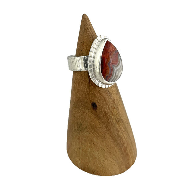 Crazy Lace Agate Ring - Size 6.25 Stone Rings Vikse Designs 