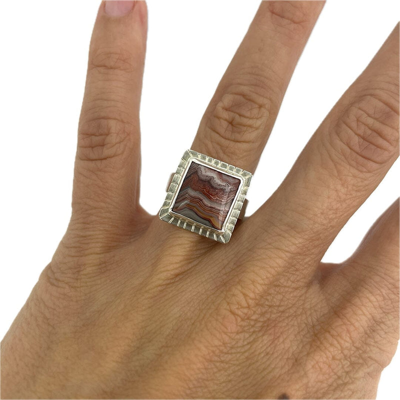 Crazy Lace Agate Ring - Size 7 Stone Rings Vikse Designs 