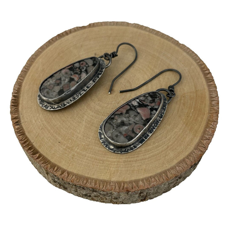 Crinoid Fossil Earrings Stone Earrings Vikse Designs 