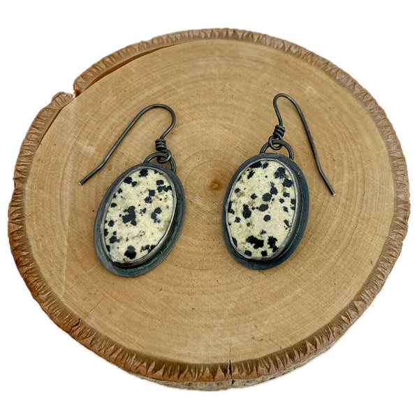 Dalmatian Jasper Earrings Stone Earrings Vikse Designs 