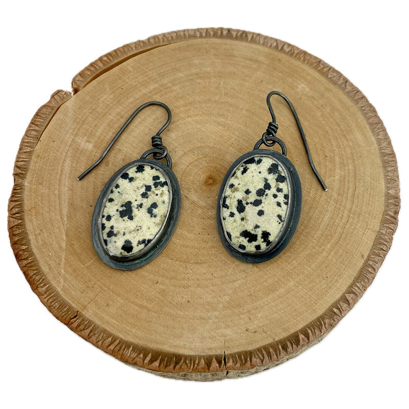 Dalmatian Jasper Earrings Stone Earrings Vikse Designs 