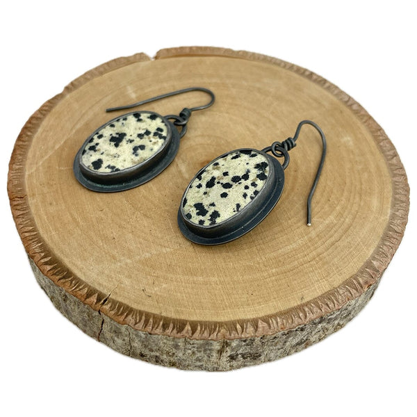 Dalmatian Jasper Earrings Stone Earrings Vikse Designs 