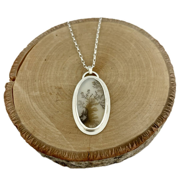 Dendritic Agate Necklace Necklace Vikse Designs 