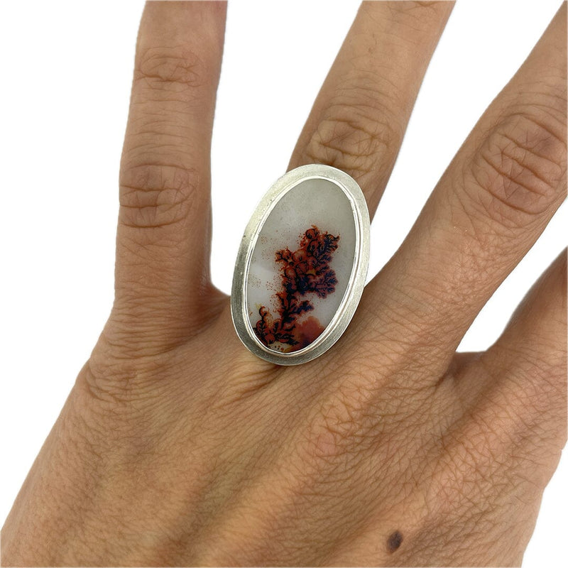 Dendritic Agate Ring - Size 6.75 Stone Rings Vikse Designs 