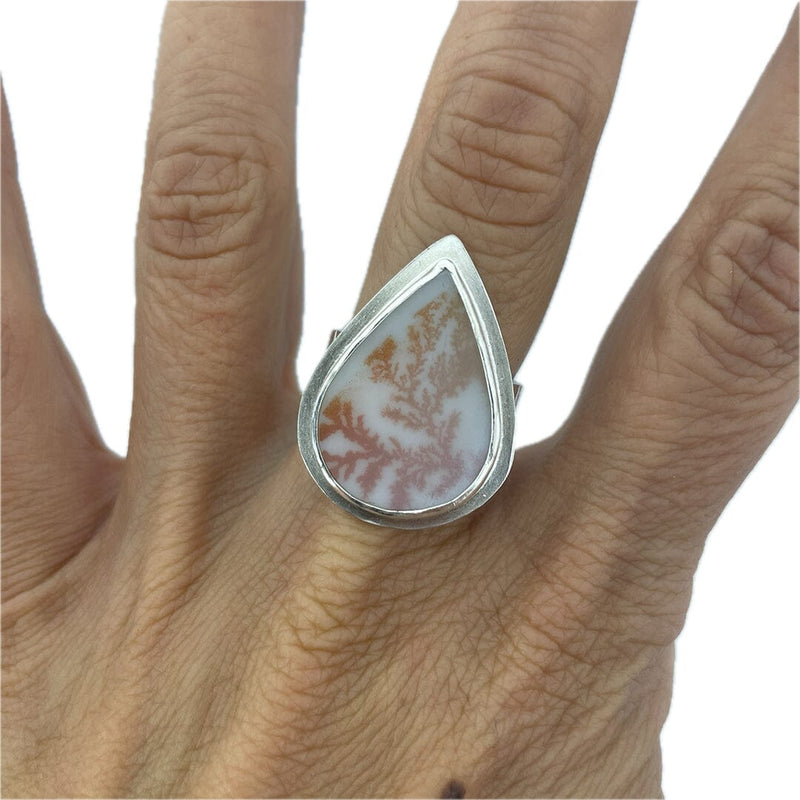 Dendritic Agate Ring - Size 7.5 Stone Rings Vikse Designs 