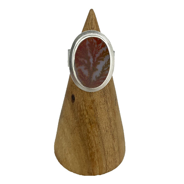 Dendritic Agate Ring - Size 7.5 Stone Rings Vikse Designs 