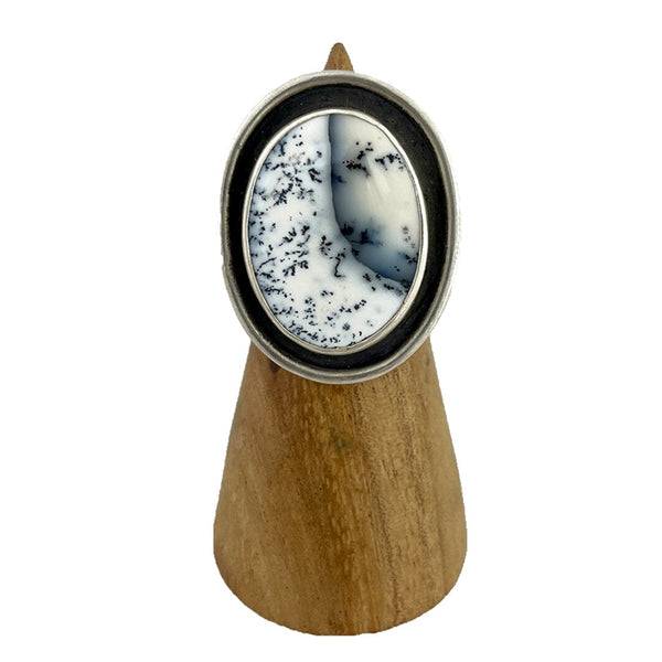 Dendritic Opal Ring - Size 7.75 Stone Rings Vikse Designs 