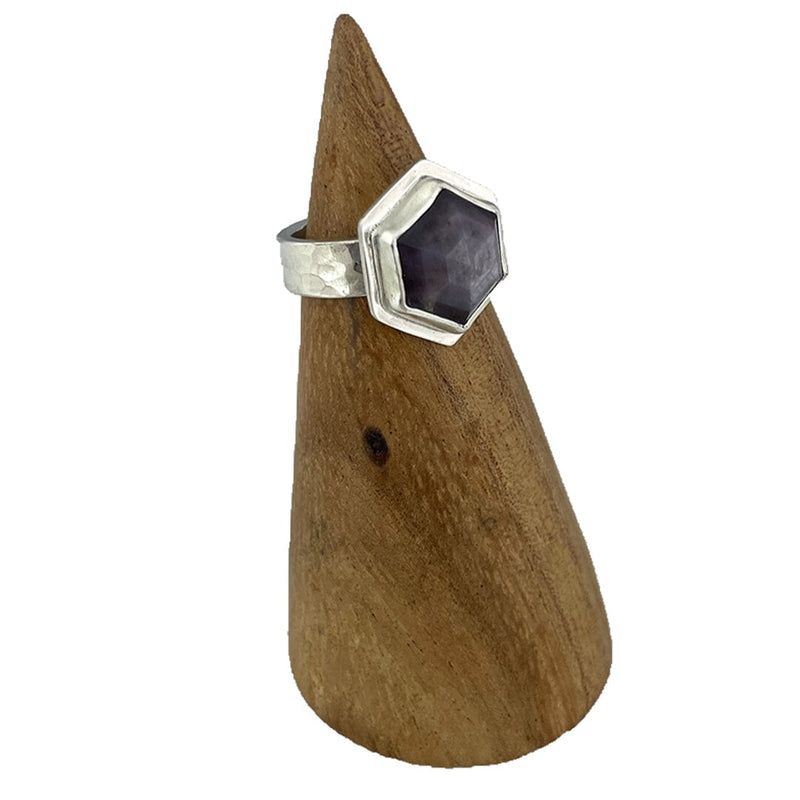 Hexagon Sapphire Ring - Size 6 Stone Rings Vikse Designs 