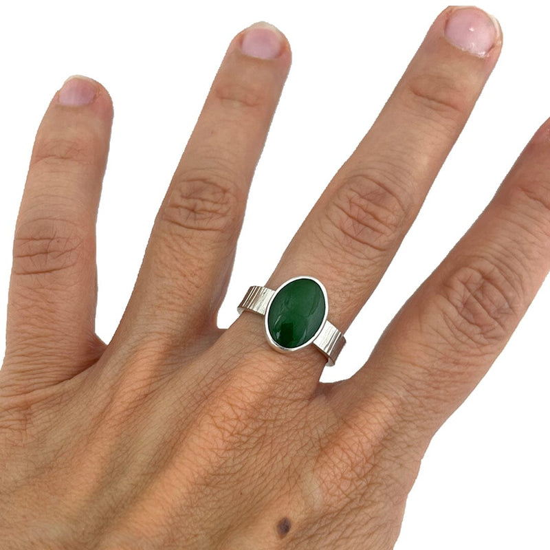 Jade Ring - Size 8 Stone Rings Vikse Designs 