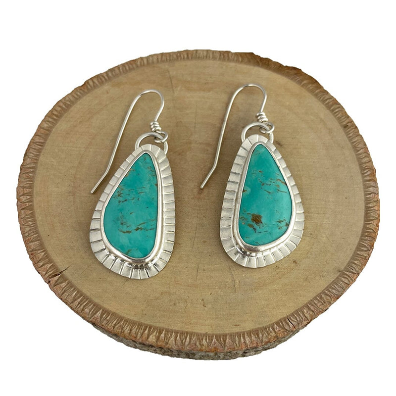 Kingman Turquoise Earrings Stone Earrings Vikse Designs 