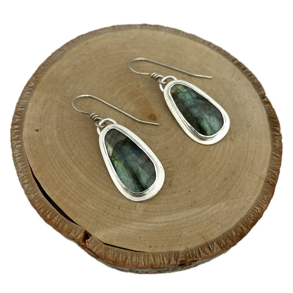 Labradorite Earrings Stone Earrings Vikse Designs 