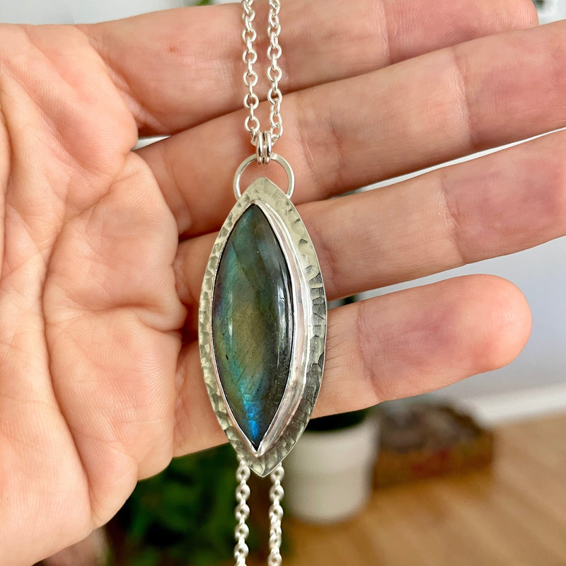 Labradorite Necklace Necklaces Vikse Designs 