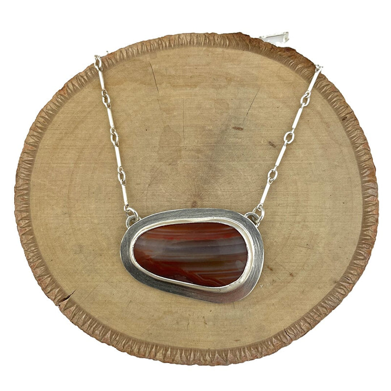 Lake Superior Agate Necklace Necklace Vikse Designs 