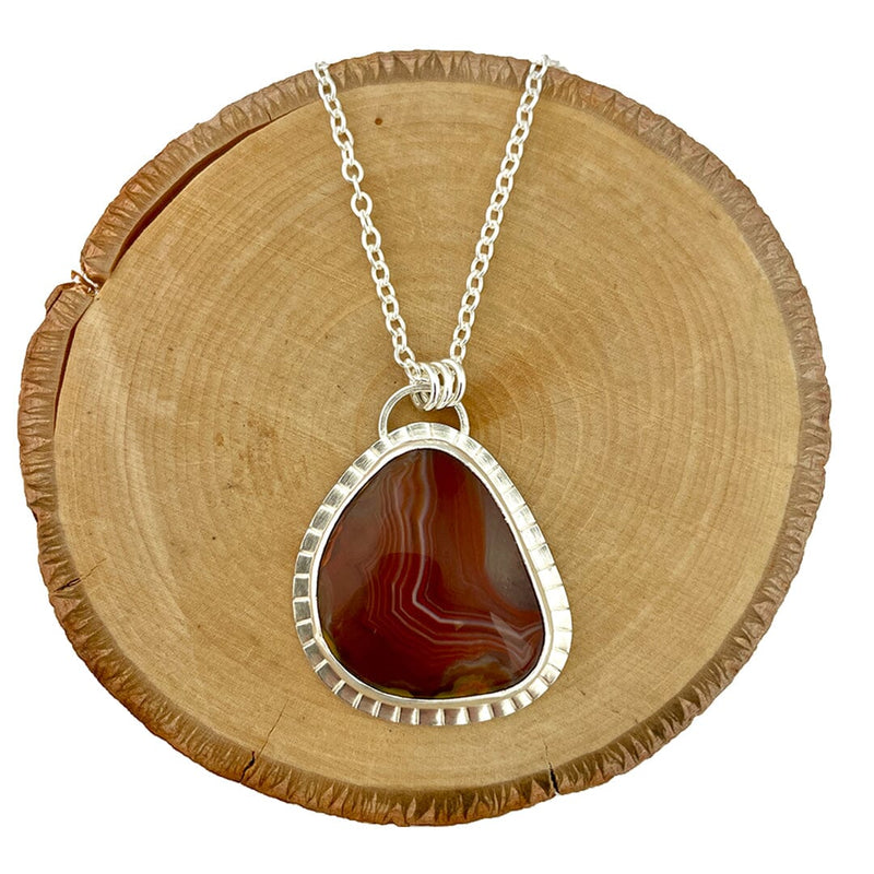 Lake Superior Agate Necklace Necklace Vikse Designs 