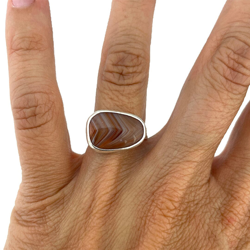 Lake Superior Agate Ring - Size 6 Stone Rings Vikse Designs 